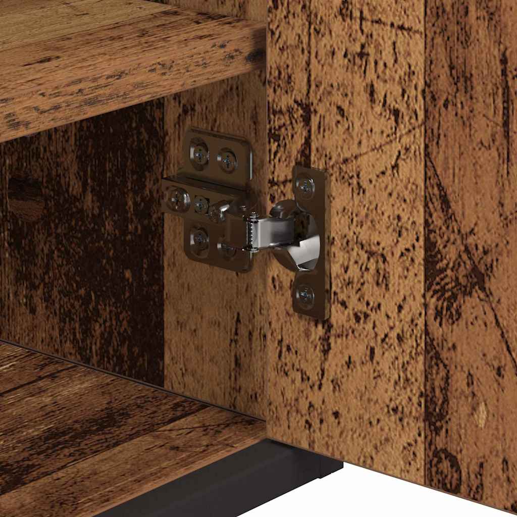 Wandregal mit Regal Wandmontiert Altholz 65 x 20 x 60 cm