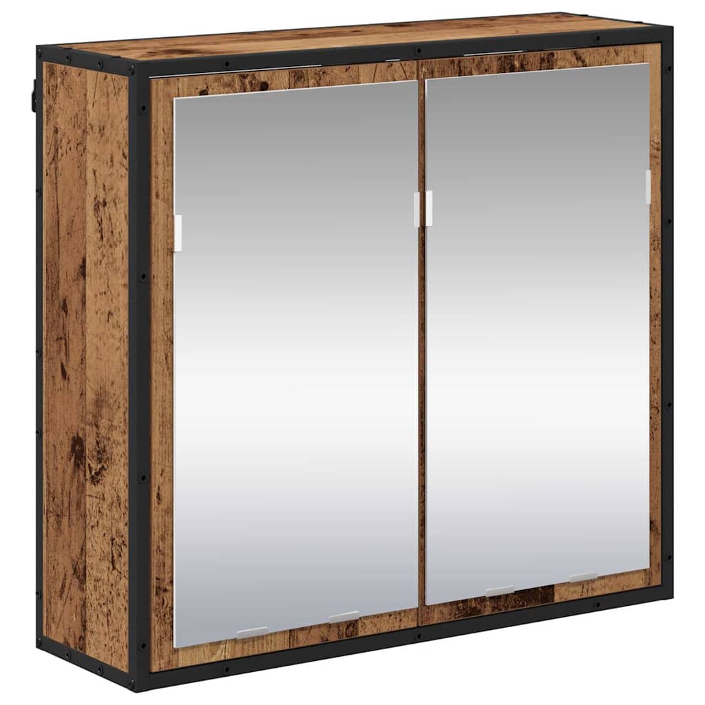 Wandregal mit Regal Wandmontiert Altholz 65 x 20 x 60 cm