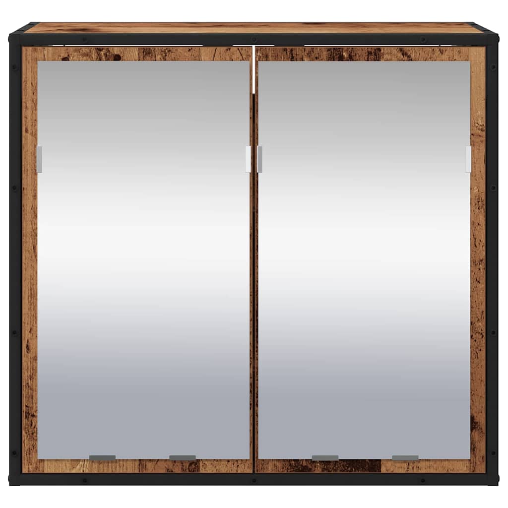 Wandregal mit Regal Wandmontiert Altholz 65 x 20 x 60 cm