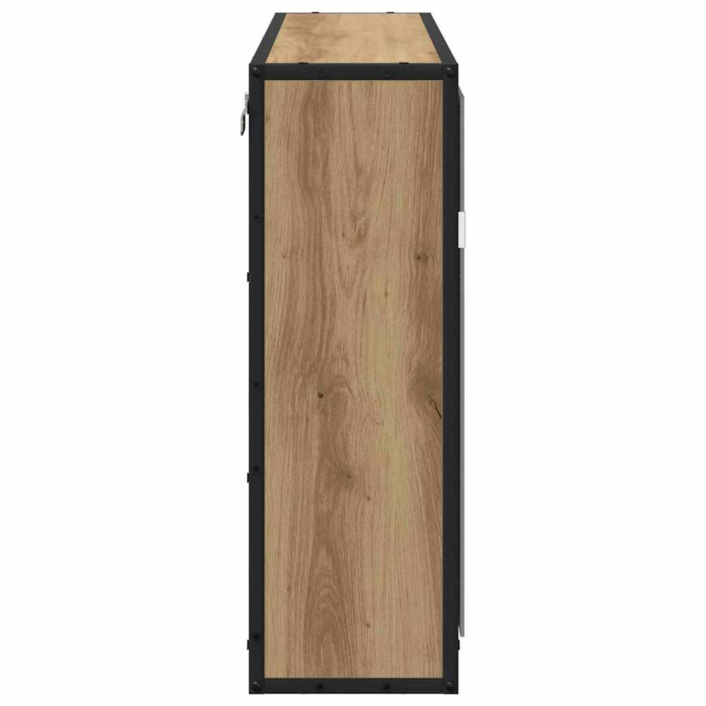Wandregal mit Regal Wandmontiert Artisan-Eiche 65 x 20 x 60 cm