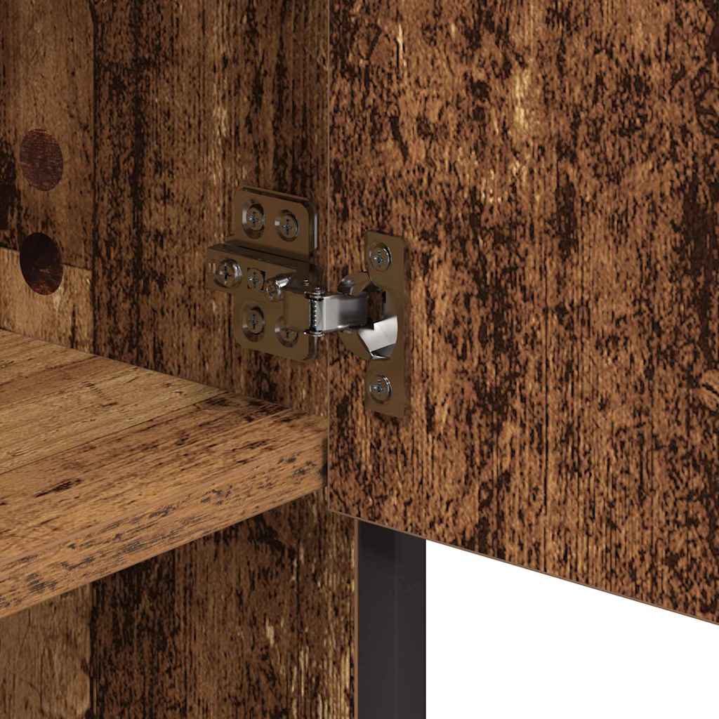 Wandregal mit Regal Wandmontiert Altholz 65 x 20 x 60 cm