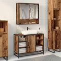 Wandregal mit Regal Wandmontiert Altholz 65 x 20 x 60 cm