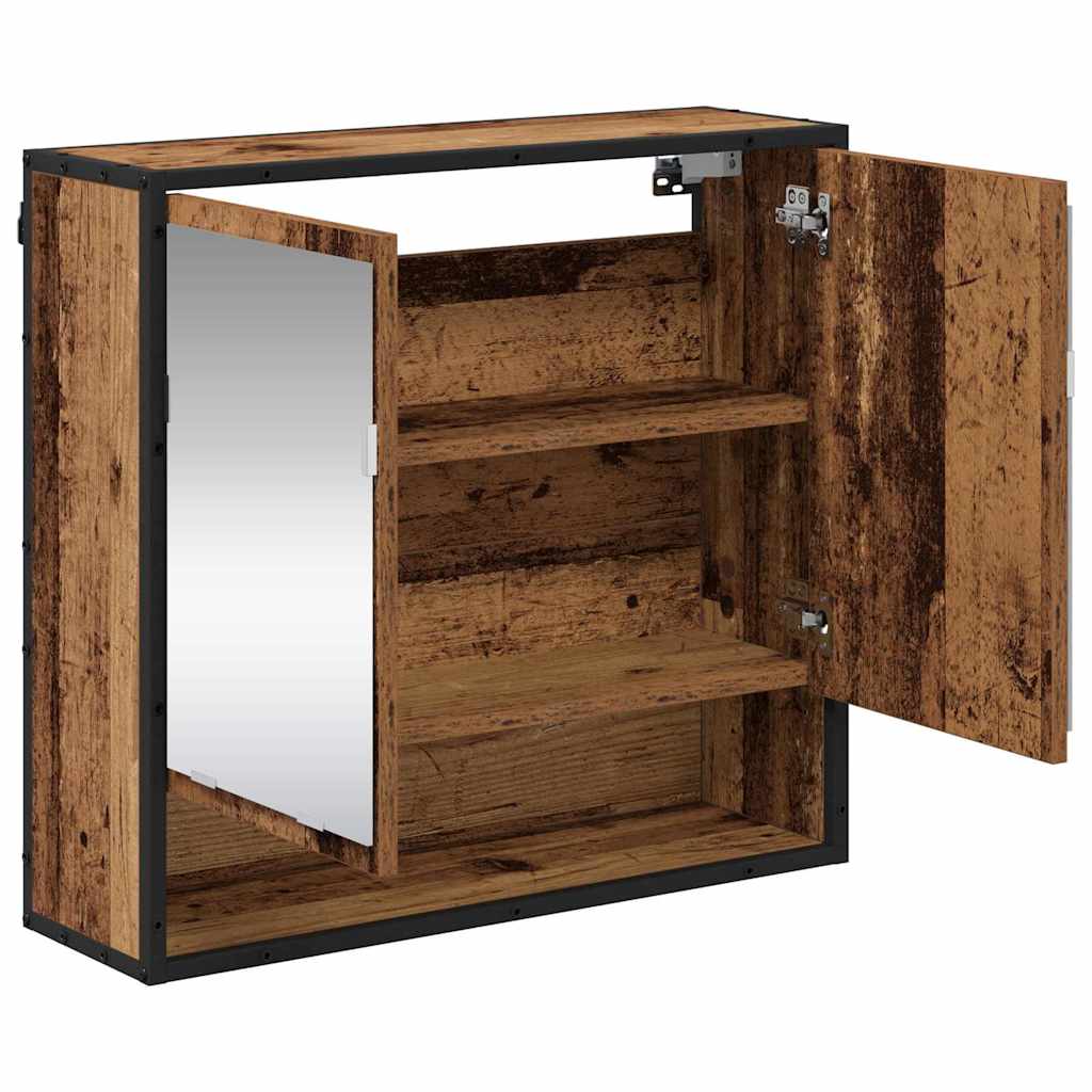 Wandregal mit Regal Wandmontiert Altholz 65 x 20 x 60 cm