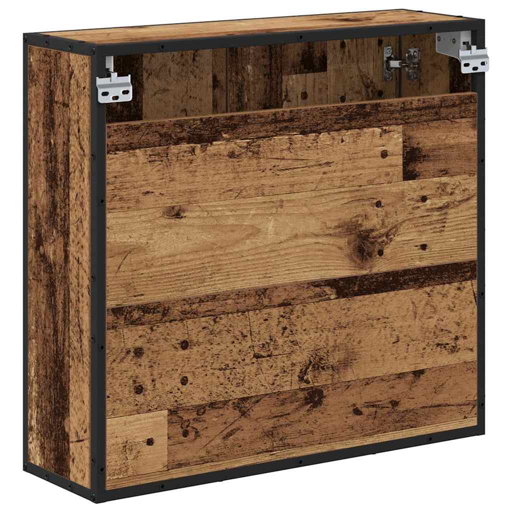 Wandregal mit Regal Wandmontiert Altholz 65 x 20 x 60 cm