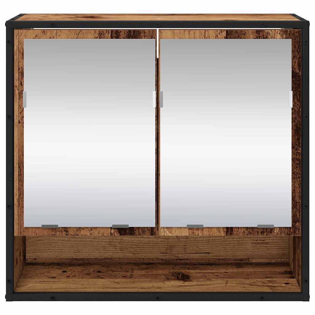 Wandregal mit Regal Wandmontiert Altholz 65 x 20 x 60 cm