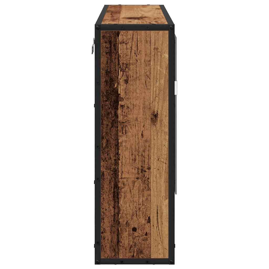 Wandregal mit Regal Wandmontiert Altholz 65 x 20 x 60 cm