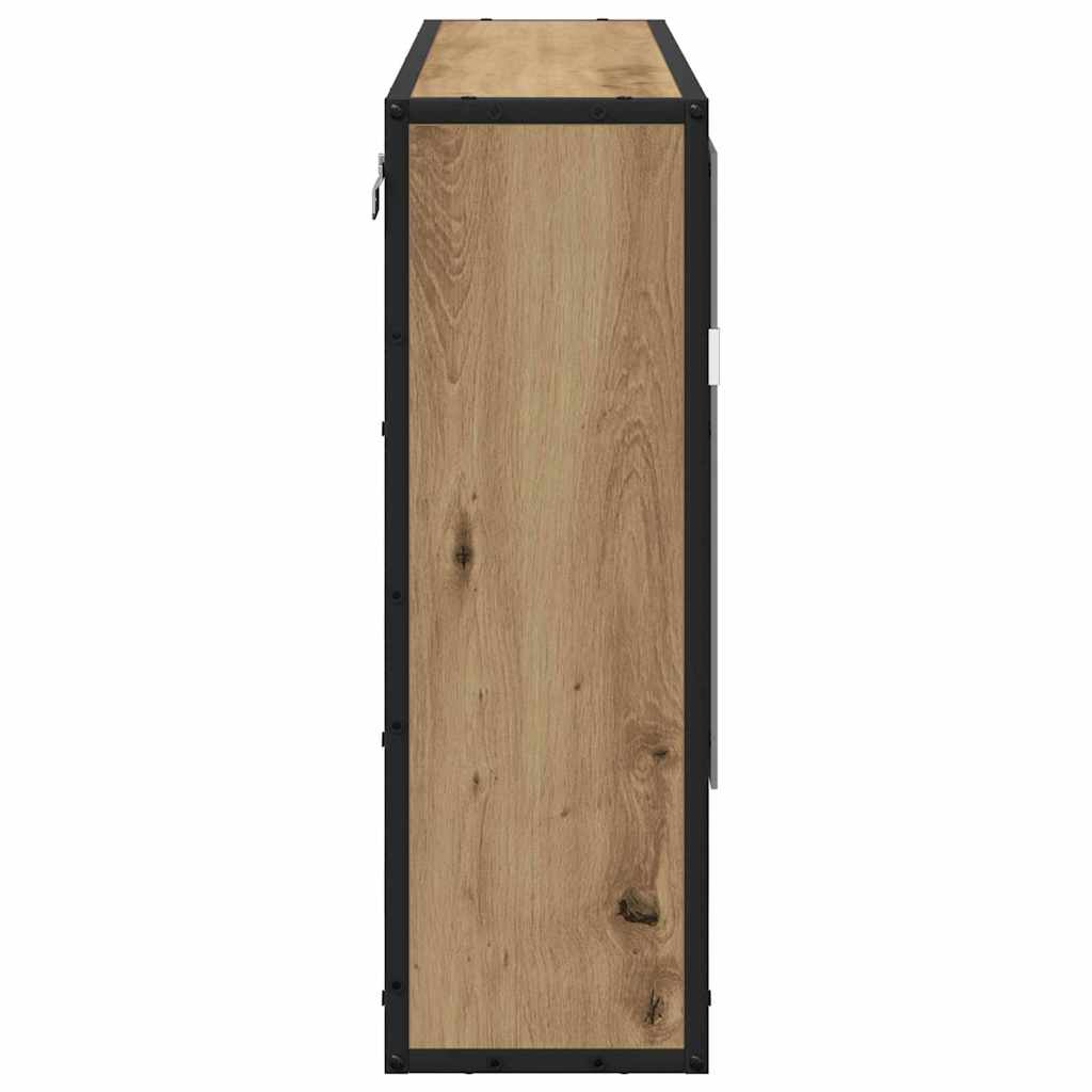 Wandregal mit Regal Wandmontiert Artisan-Eiche 65 x 20 x 60 cm
