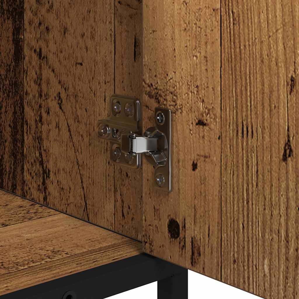 Badezimmerschrank mit Tür Altholz 65 x 33 x 60 cm Holzwerkstoff