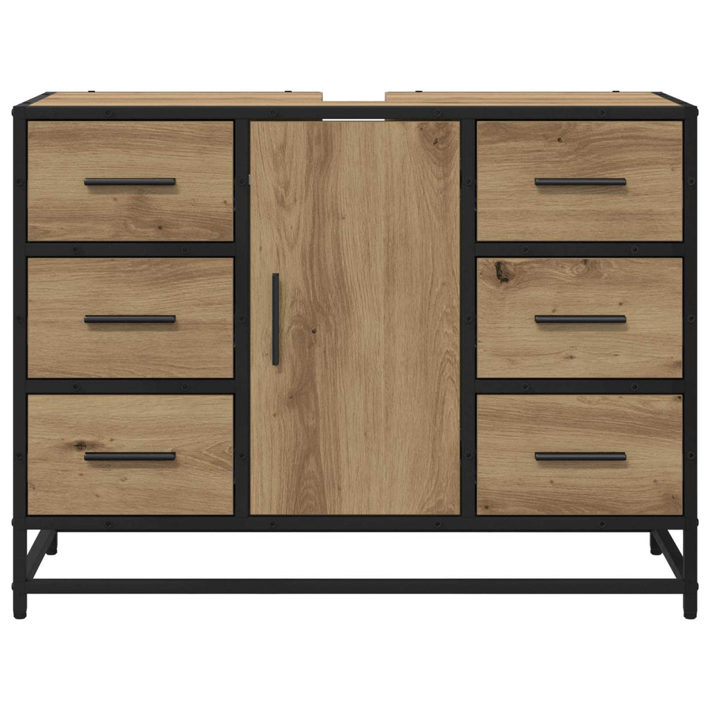 Badezimmerschrank Artisan-Eiche 80 x 33 x 60 cm Holzwerkstoff