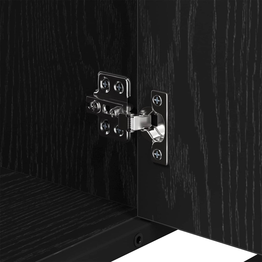 Badezimmerschrank mit Tür Schwarz Eichen-Optik 80 x 33 x 60 cm