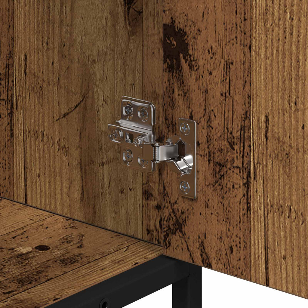 Badezimmerschrank mit Tür Altholz 65 x 33 x 60 cm Holzwerkstoff