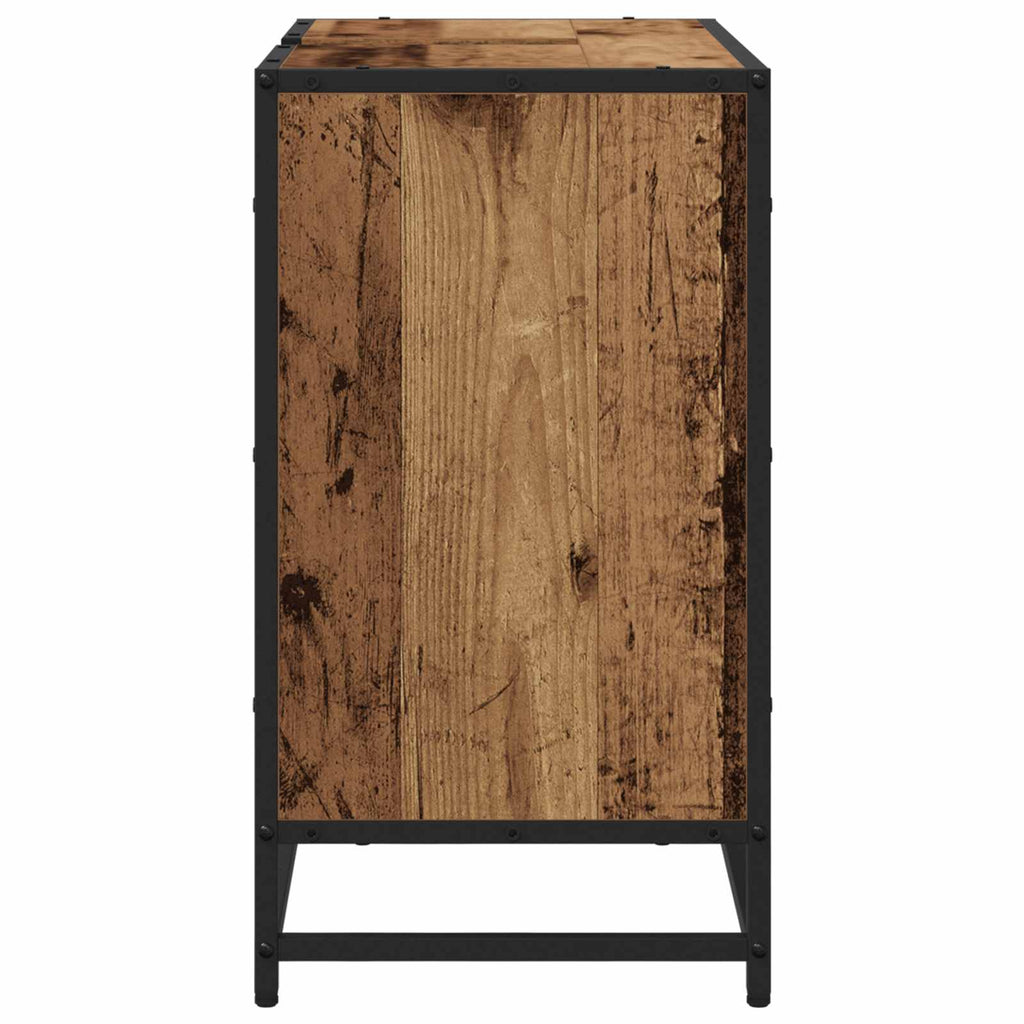 Badezimmerschrank mit Tür Altholz 65 x 33 x 60 cm Holzwerkstoff