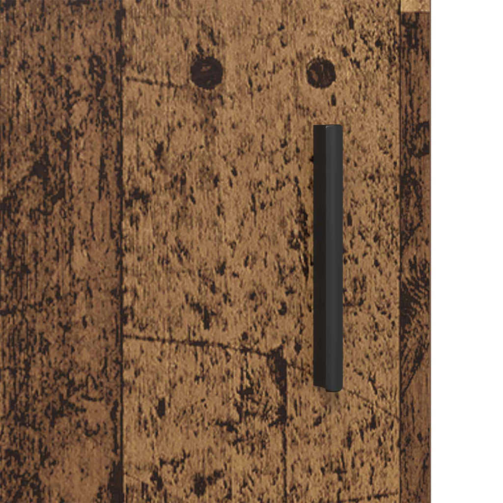 Badezimmerschrank mit Tür Altholz 80 x 33 x 60 cm Holzwerkstoff