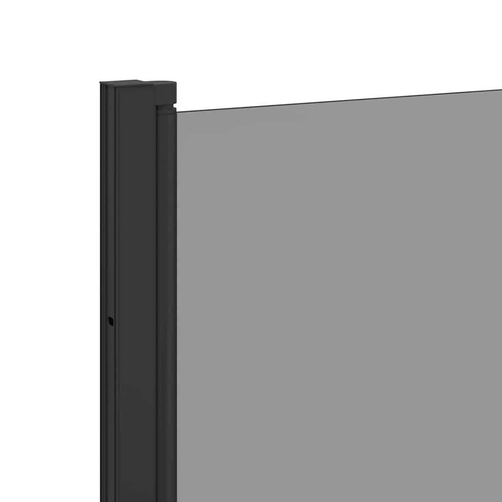 Bad-Duschschirm Schwarz 130 x 138 cm Gehärtetes Glas