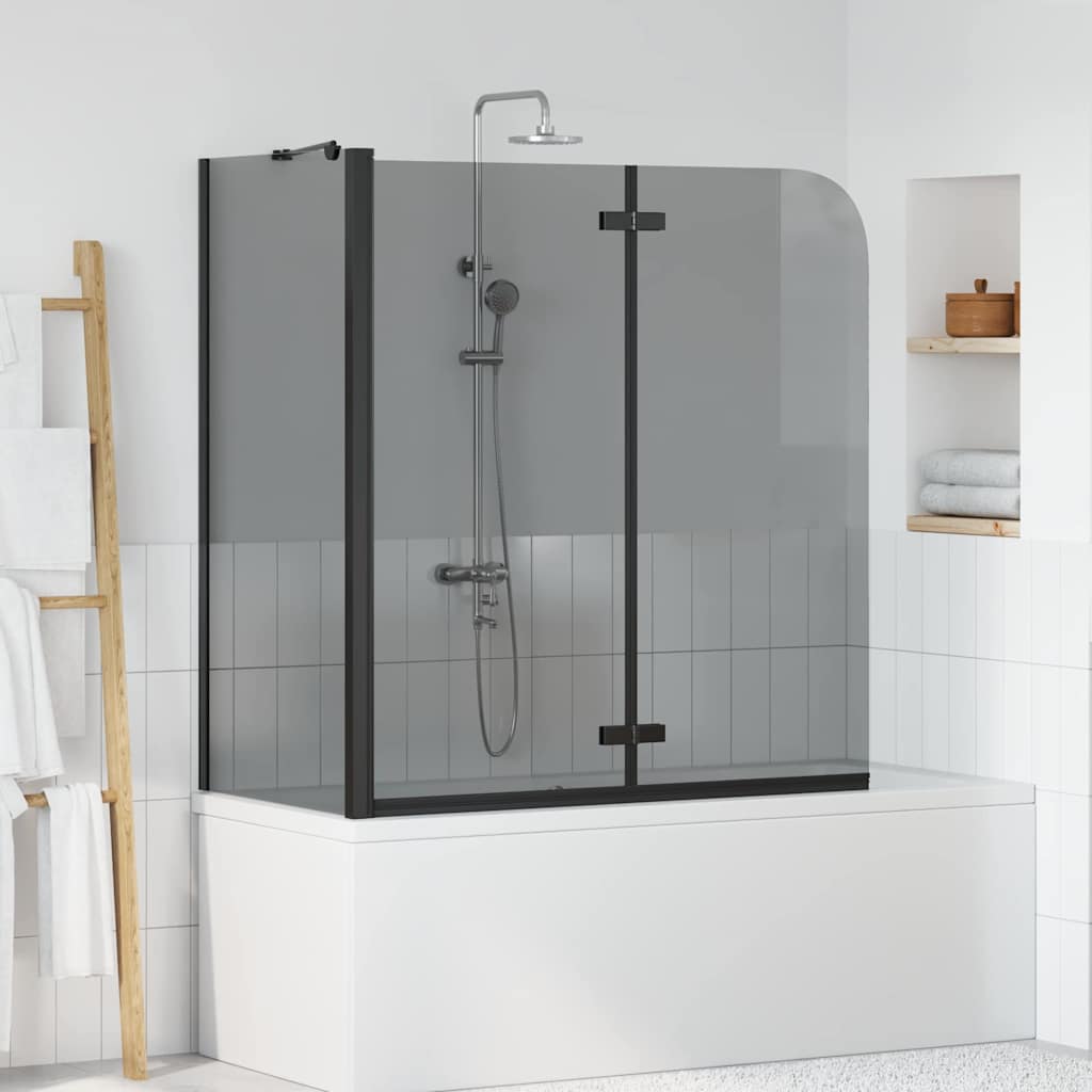 Bad-Duschschirm Schwarz 120 x 68 x 130 cm