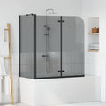 Bad-Duschschirm Schwarz 120 x 68 x 130 cm