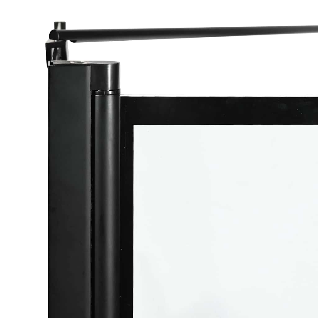 Bad-Duschschirm Schwarz und Transparent 116 x 68 x 128 cm
