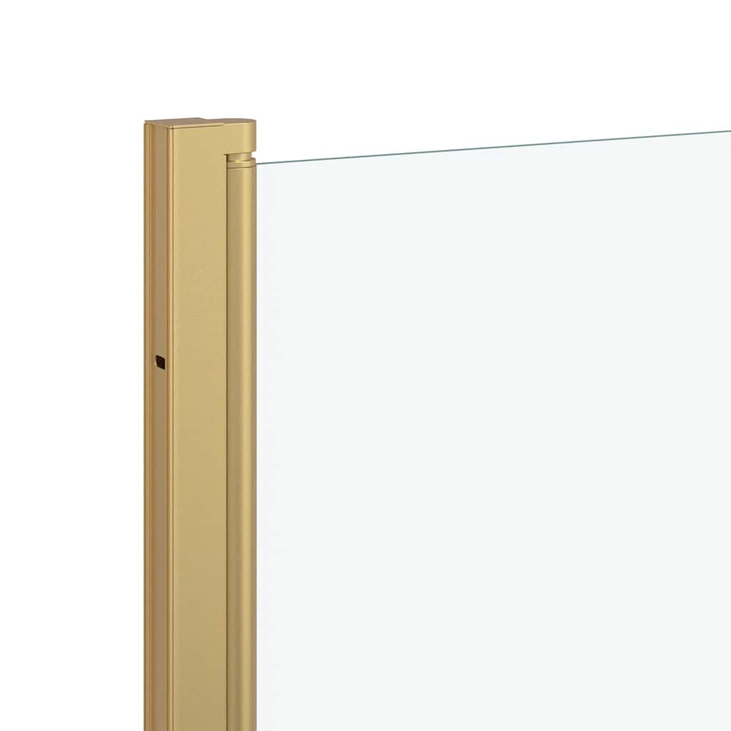 Faltbare Duschtrennwand Gold 130 x 138 cm
