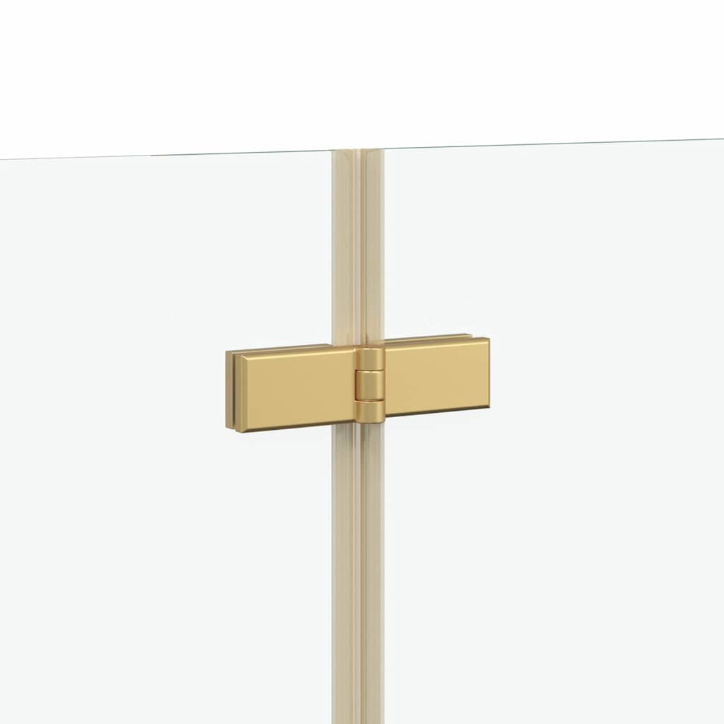 Faltbare Duschtrennwand Gold 130 x 138 cm