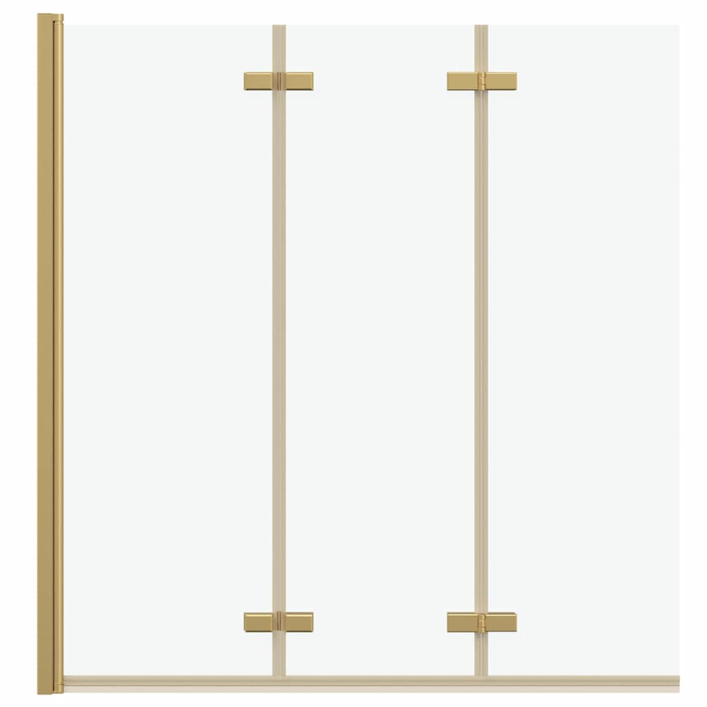 Faltbare Duschtrennwand Gold 130 x 138 cm