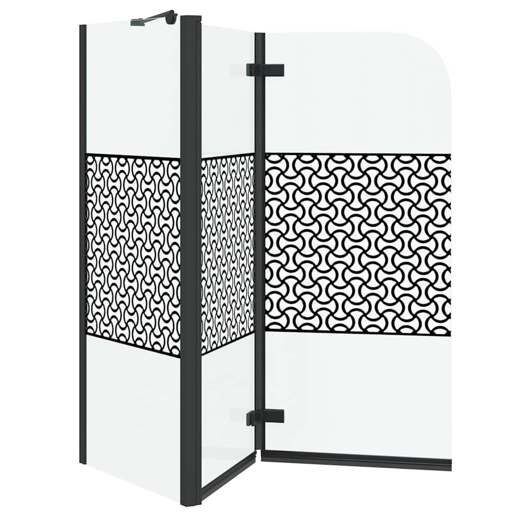 Badabtrennung Geometrisch Schwarz 120 x 67 x 129 cm