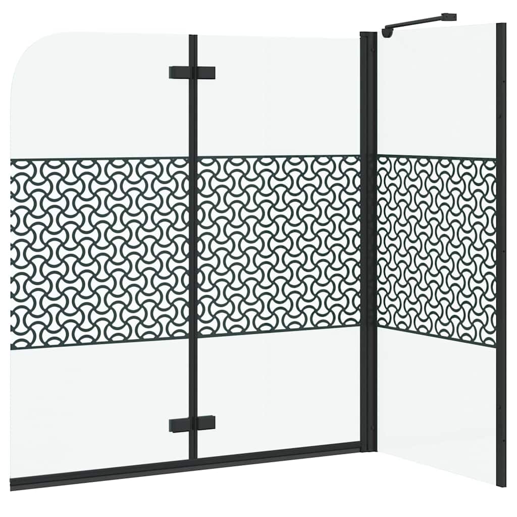 Badabtrennung Geometrisch Schwarz 120 x 67 x 129 cm