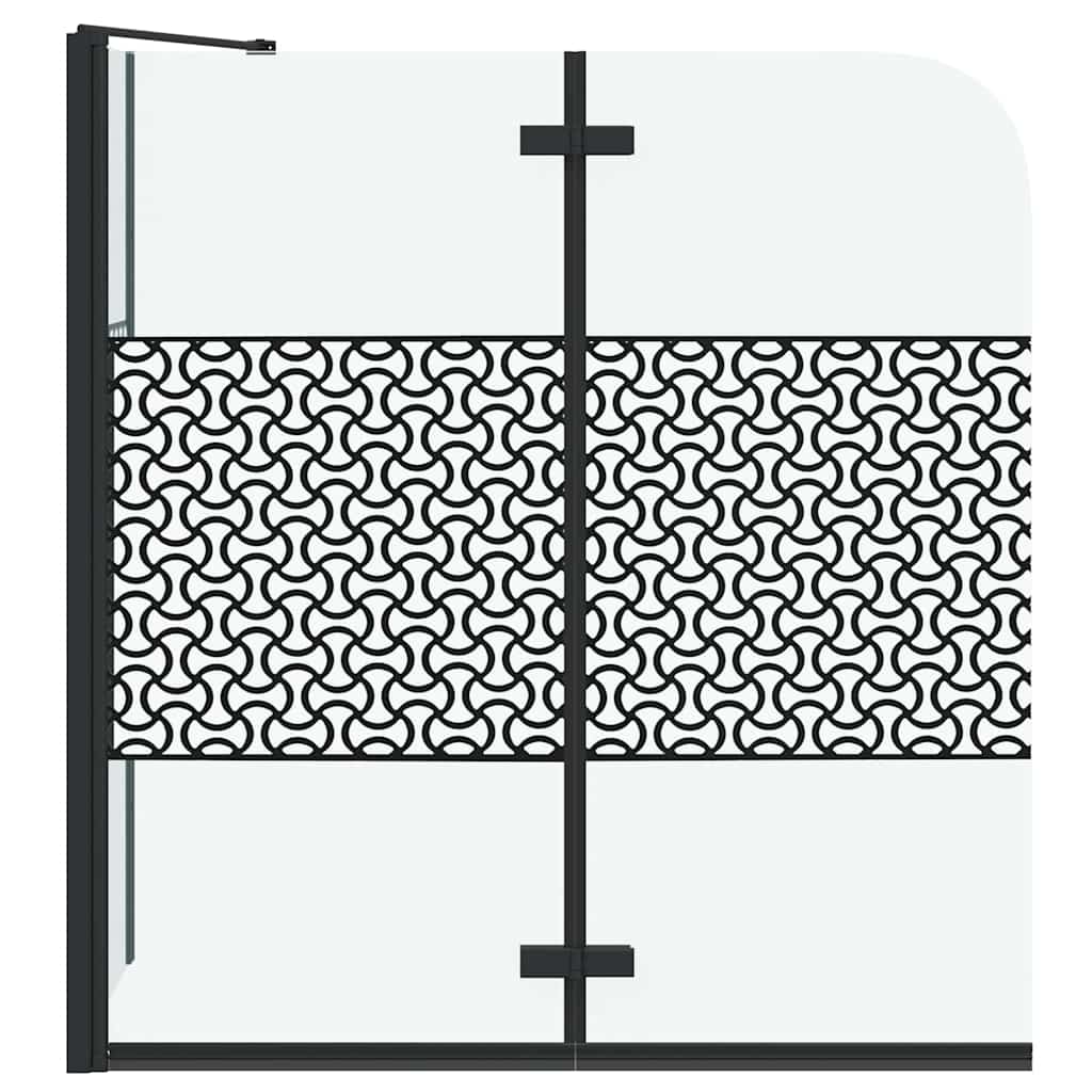 Badabtrennung Geometrisch Schwarz 120 x 67 x 129 cm