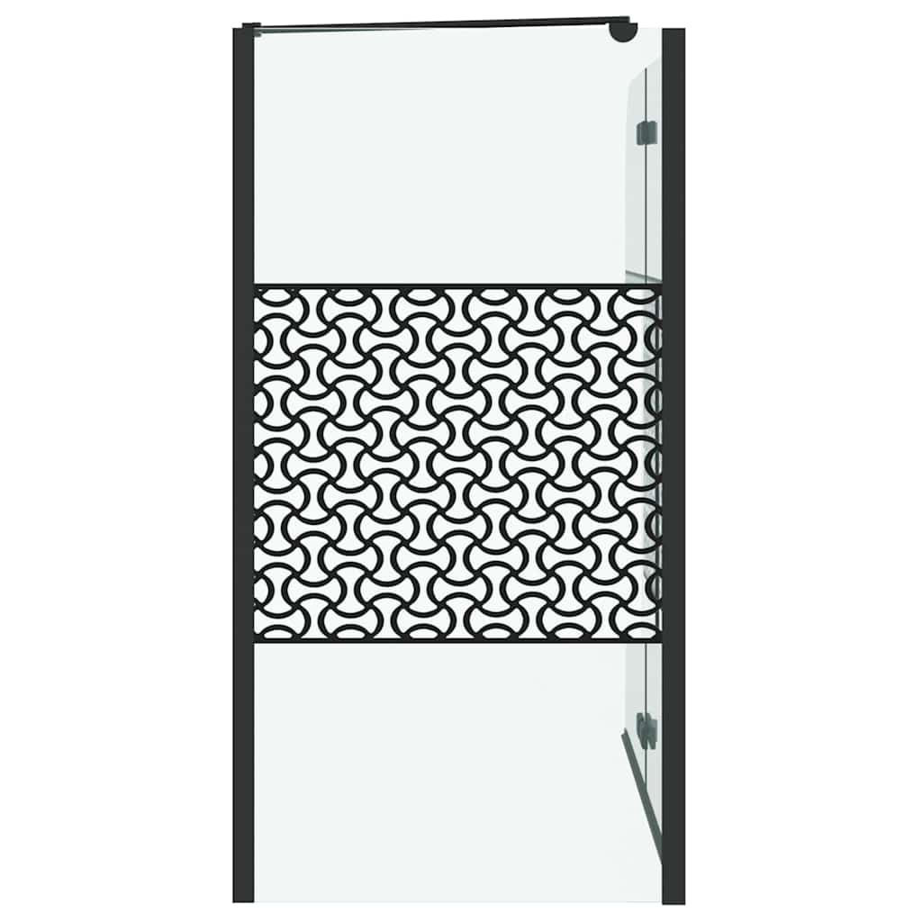 Badabtrennung Geometrisch Schwarz 120 x 67 x 129 cm