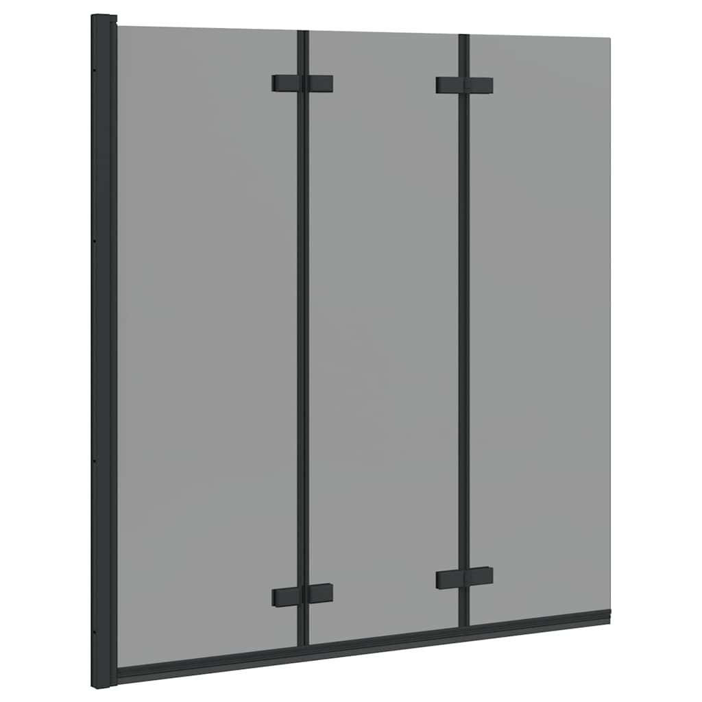 Faltbare Duschtrennwand Schwarz 130 x 138 cm
