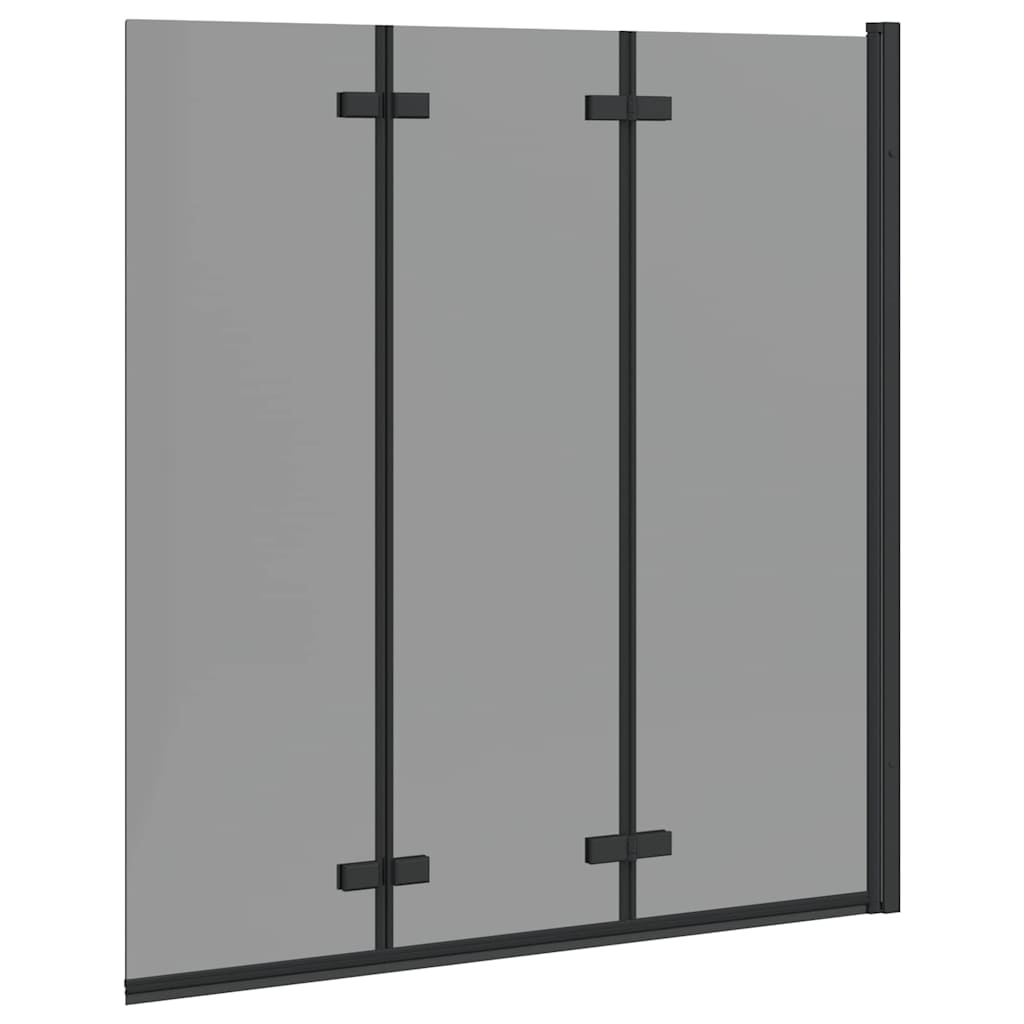 Faltbare Duschtrennwand Schwarz 130 x 138 cm