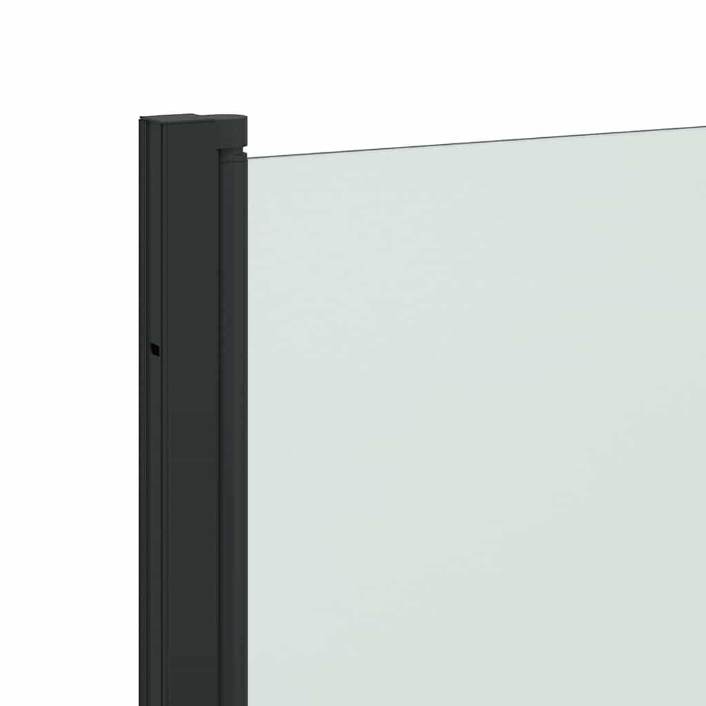 Faltbare Duschtrennwand Schwarz 130 x 138 cm