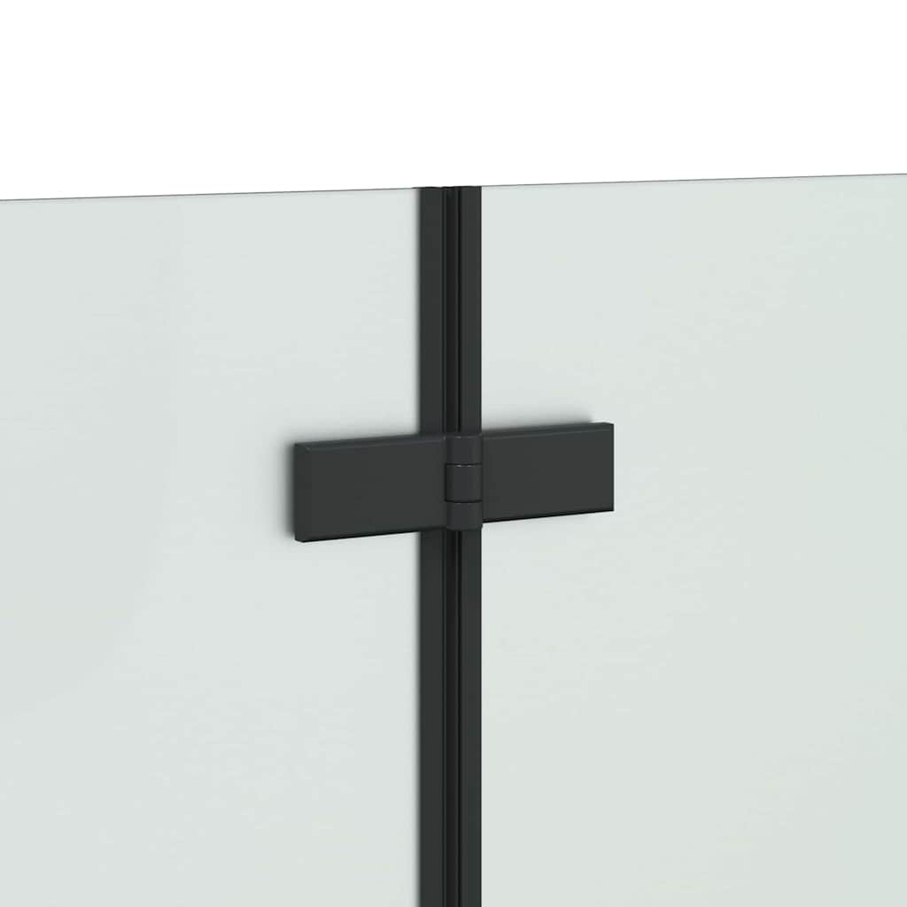 Faltbare Duschtrennwand Schwarz 130 x 138 cm