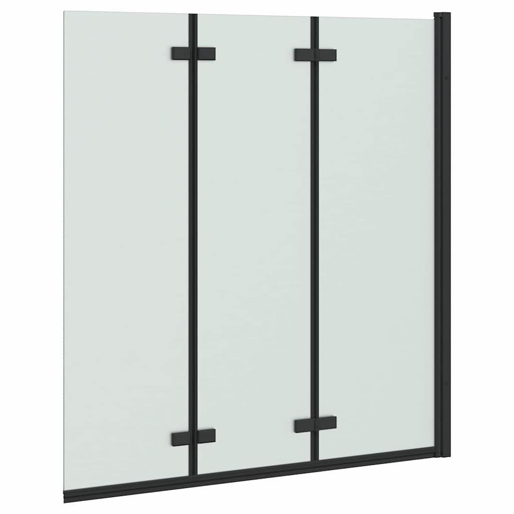 Faltbare Duschtrennwand Schwarz 130 x 138 cm