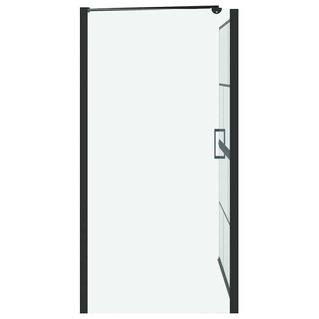 Bad-Duschschirm Schwarz und Transparent 100 x 68 x 128 cm