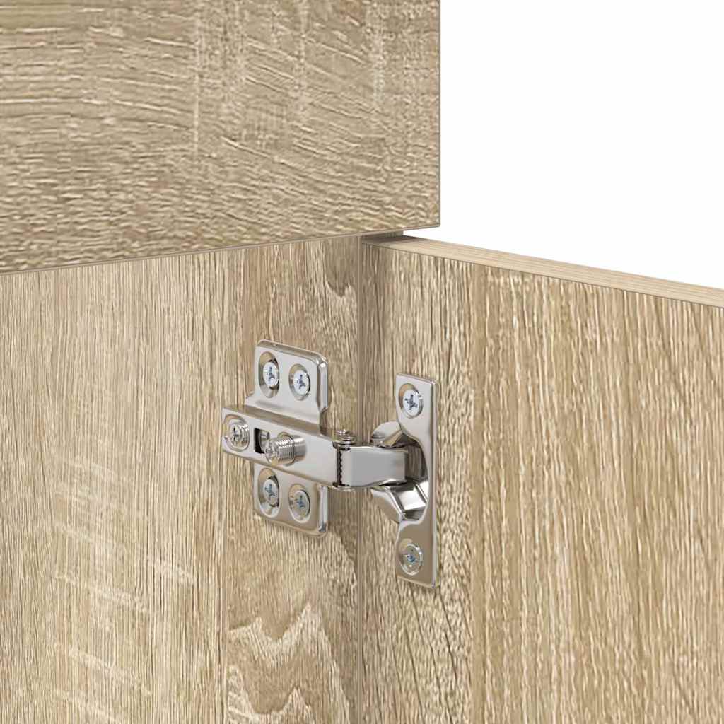 Waschbeckenunterschrank mit Speicher Sonoma-Eiche Holzwerkstoff
