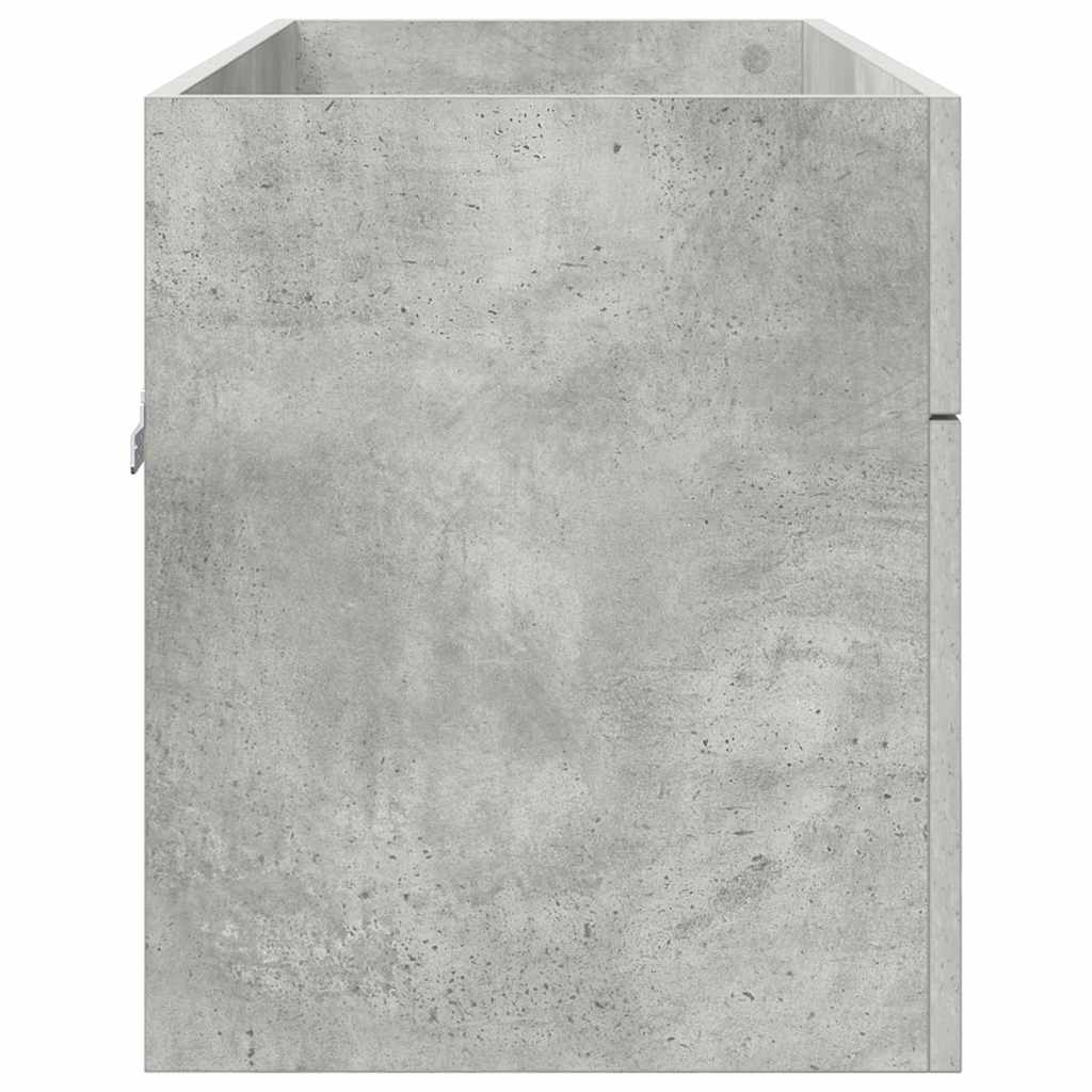 Waschbeckenunterschrank mit Speicher Beton Grau Holzwerkstoff