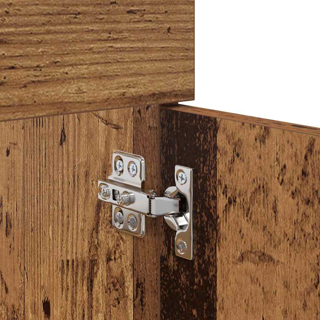 Waschbeckenunterschrank mit Speicher Altholz Holzwerkstoff