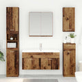 Waschbeckenunterschrank mit Speicher Altholz Holzwerkstoff