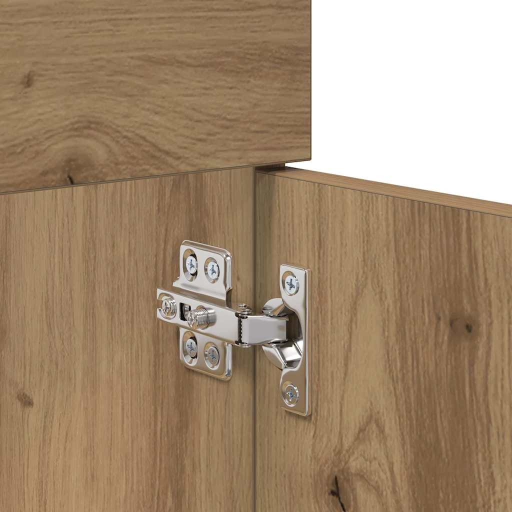 Waschbeckenunterschrank mit Tür Artisan-Eiche Holzwerkstoff