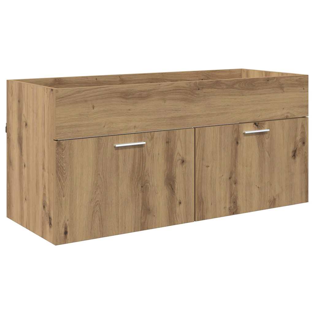 Waschbeckenunterschrank mit Tür Artisan-Eiche Holzwerkstoff