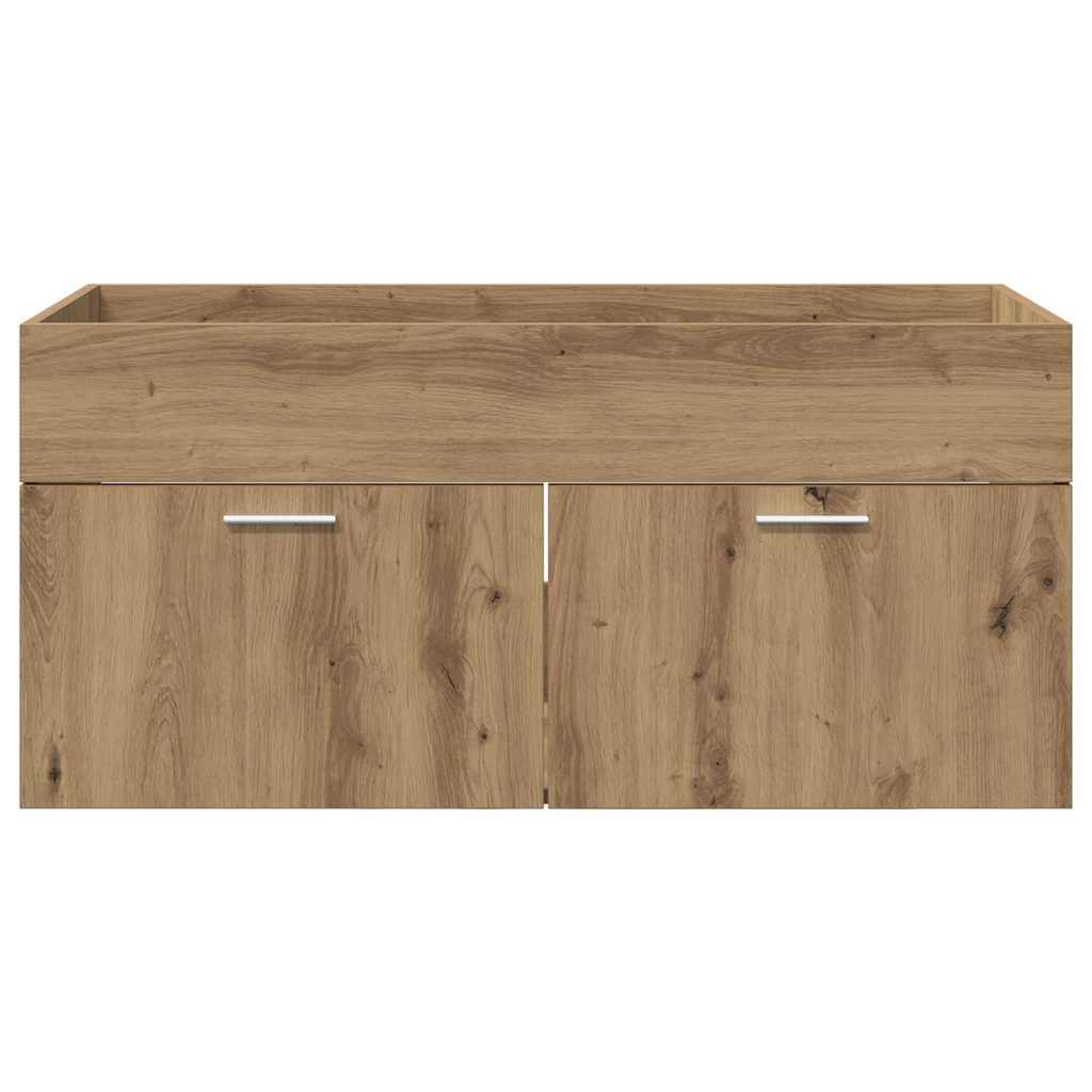Waschbeckenunterschrank mit Tür Artisan-Eiche Holzwerkstoff
