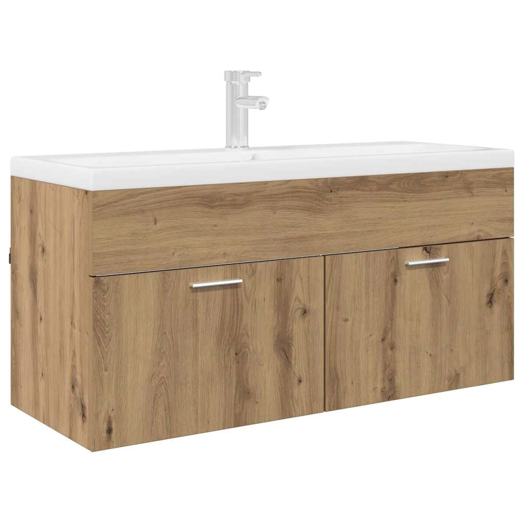 Waschbeckenunterschrank mit Tür Artisan-Eiche Holzwerkstoff