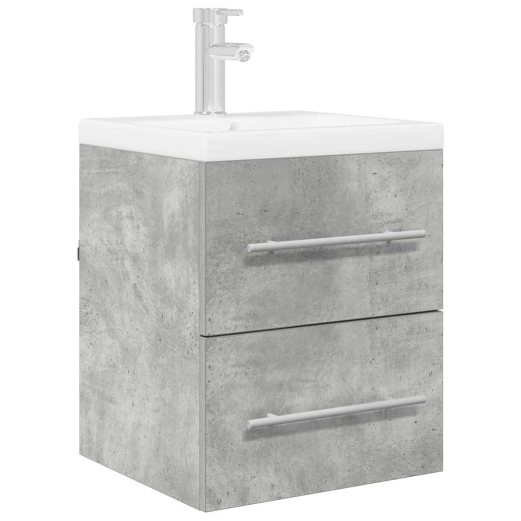 Waschbeckenunterschrank Beton Grau 38,5 x 41 x 48 cm