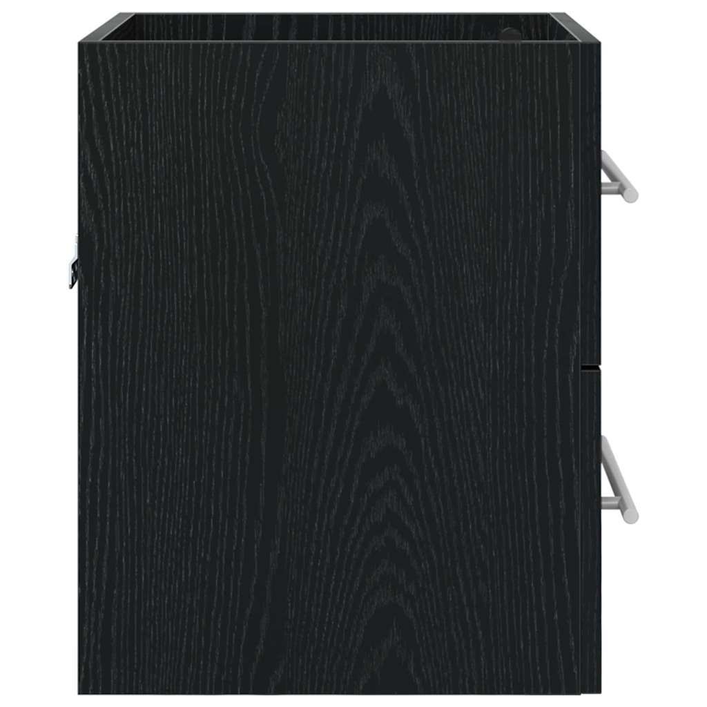 Waschbeckenunterschrank Schwarz Eichen-Optik 38,5 x 41 x 48 cm