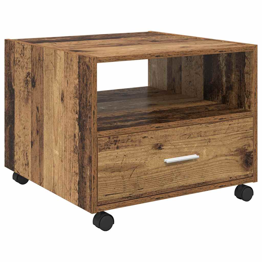 Couchtisch mit Schubladen Altholz 55 x 55 x 45 cm Holzwerkstoff