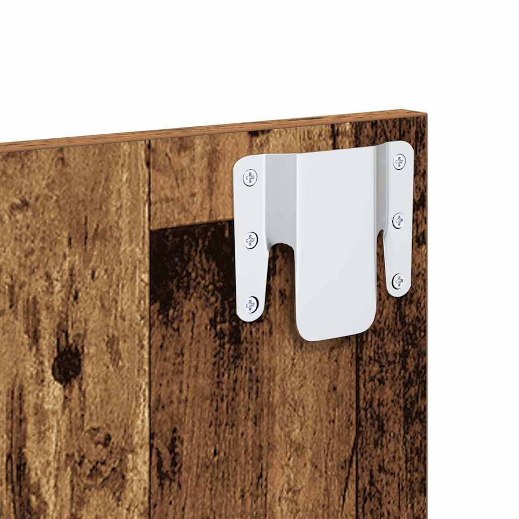 Wandmontiertes Nachttischchen 2 pcs Altholz 48,5 x 32,5 x 80 cm