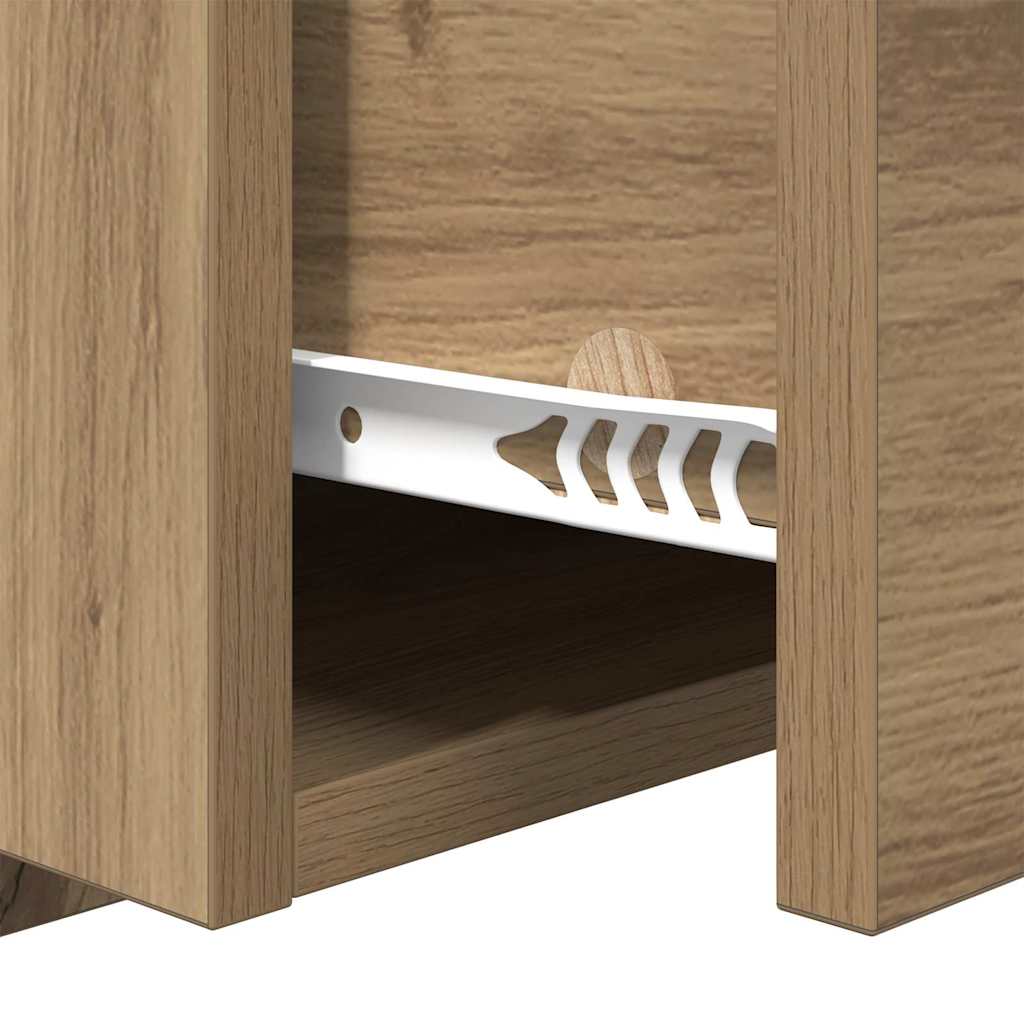 Wandmontiertes Nachttischchen Wandmontiert 2 pcs Artisan-Eiche