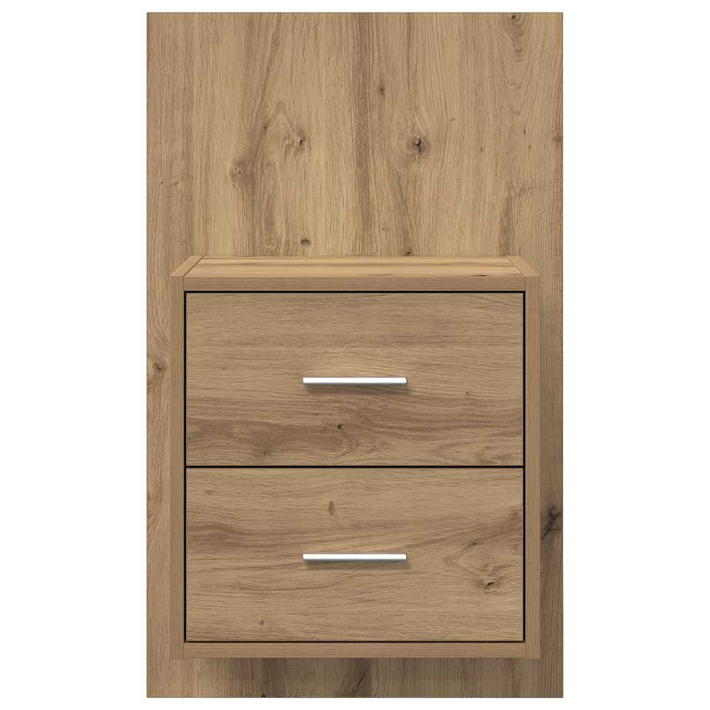 Wandmontiertes Nachttischchen Wandmontiert 2 pcs Artisan-Eiche