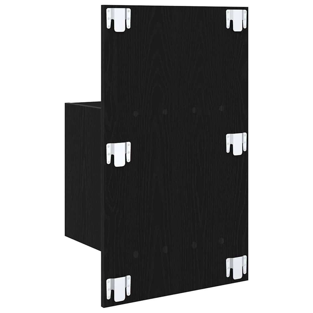 Nachttisch 2 pcs Schwarz Eichen-Optik 50 x 32.5 x 80cm