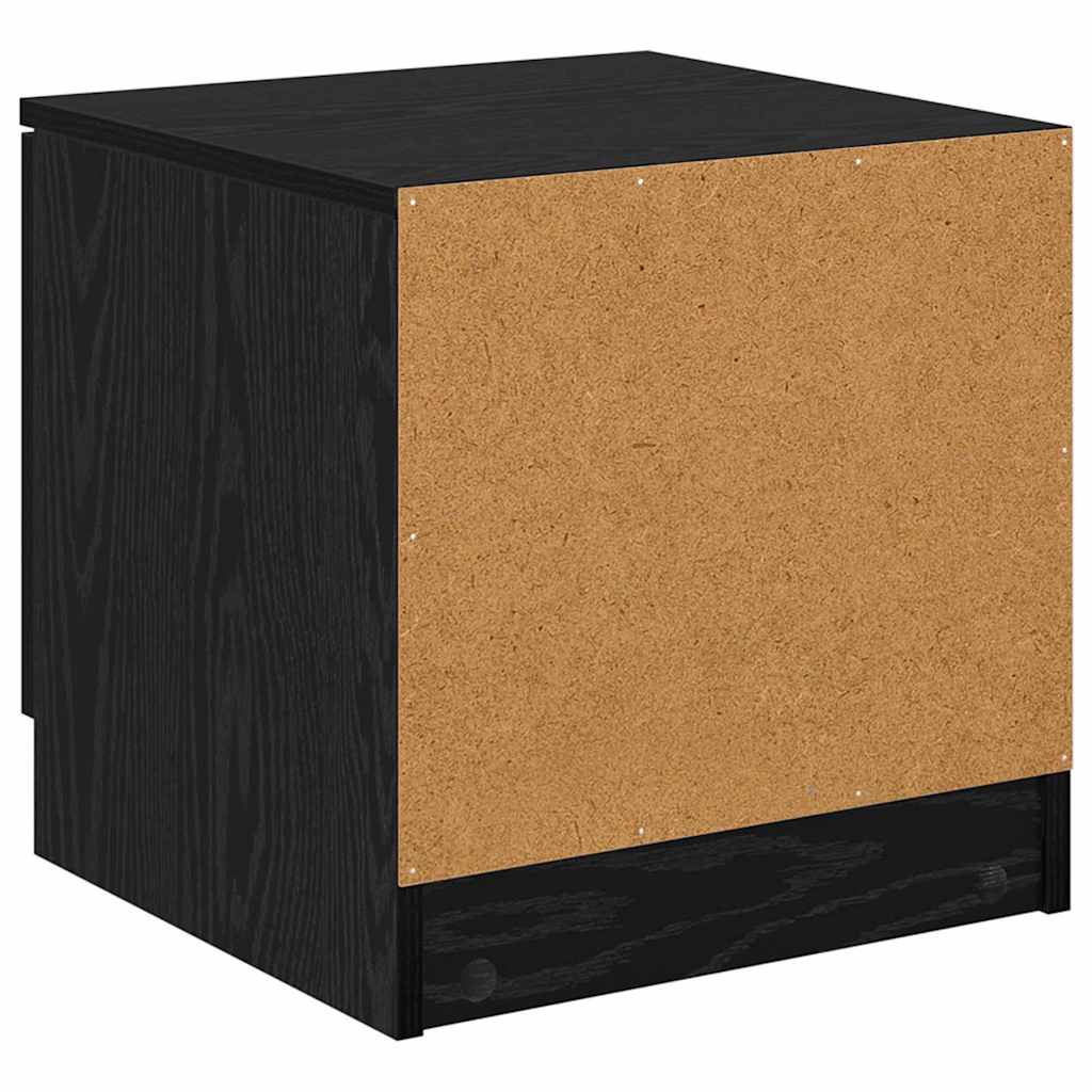 Bettschrank 2 pcs Schwarz Eichen-Optik 40 x 39 x 40 cm